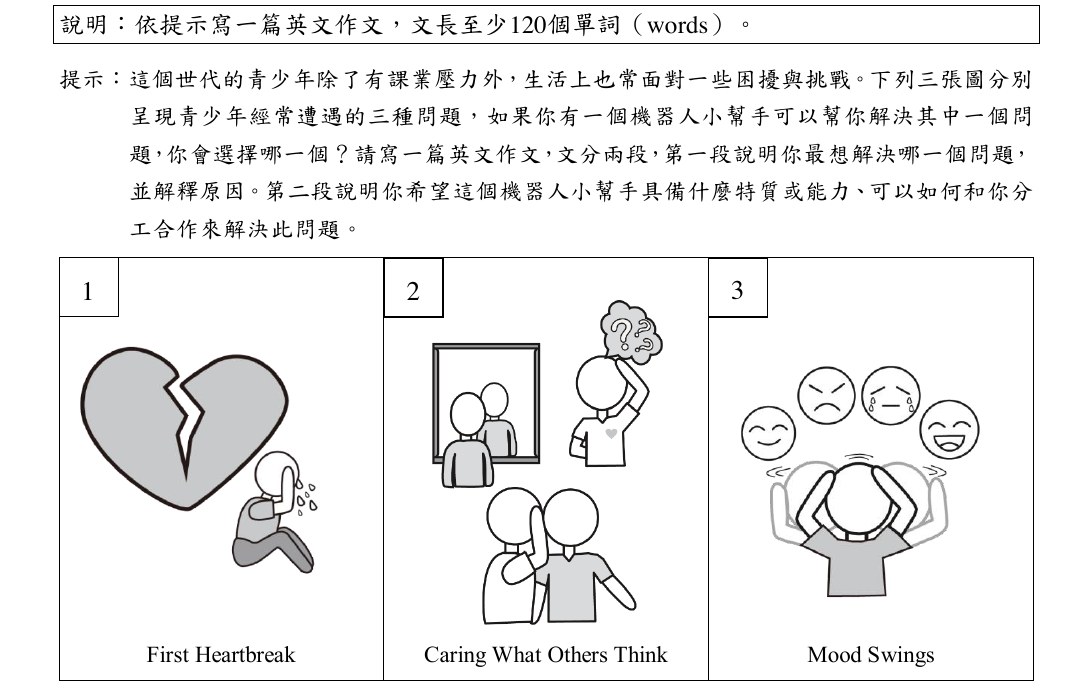 113 學測英文作文題目（大考中心試卷）